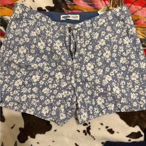 Old Navy Blue Floral High Waist Shorts